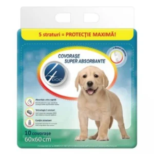 COVORASE ABSORBANTE 4 DOG 60×60 CM 10 BUC