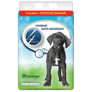 COVORASE ABSORBANTE 4 DOG 60×90 CM 10 BUC