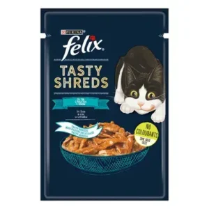 PLIC FELIX TASTY SHREDS CU TON IN SOS 85 G