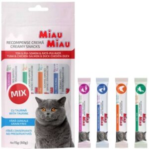 MIAU MIAU CREAMY SNACK MIX 4×15 G