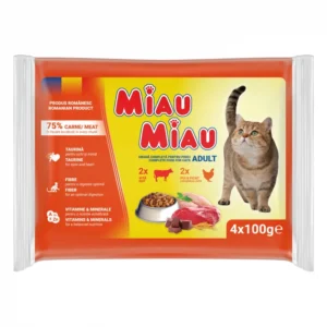 PLICURI PISICĂ MIAU MIAU MIX 4 BUC