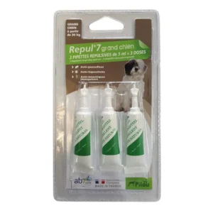 SET 3 PIPETE PILOU CÂINE DE TALIE MARE PESTE 30 KG 3*5 ML