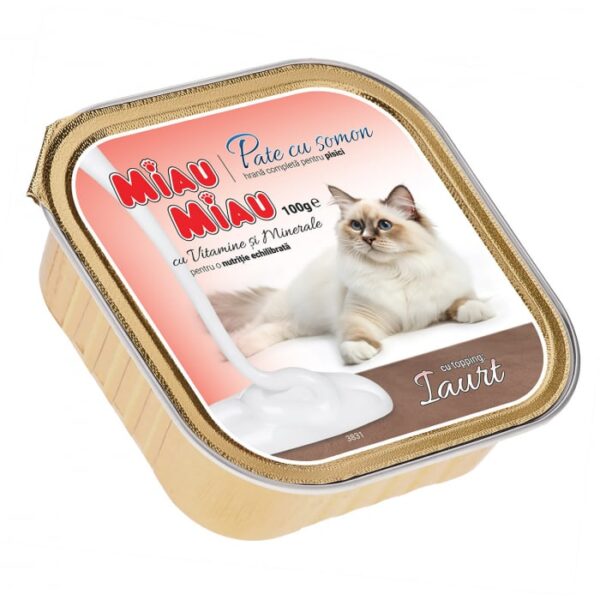 MIAU MIAU PATE PENTRU PISICI CU SOMON 100 G