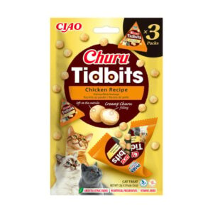 RECOMPENSE PISICI CHURU TIDBITS CU PUI 3*12 G